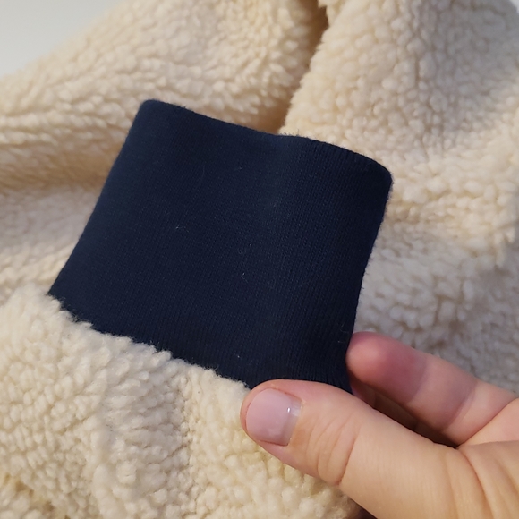 J. Crew cream navy sherpa authentic fleece - Picture 7 of 11